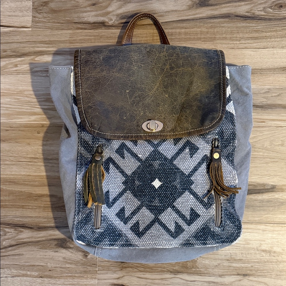 Myra Bag Rustic Brown and Gray Backpack